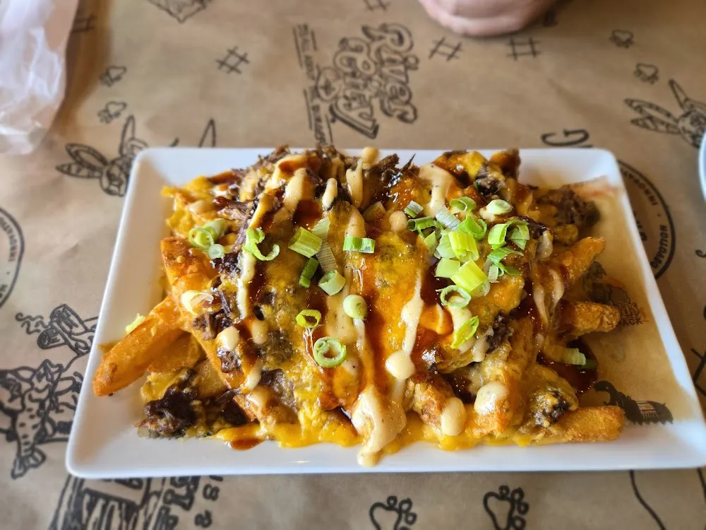 Loaded Fries with Cheese and Sauce